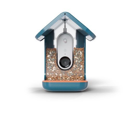 Birdbuddy Smart Bird Feeder with Solar Roof (Blue)