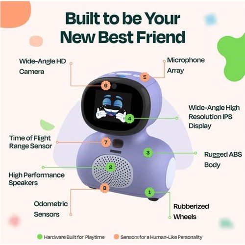 Miko Mini Smart AI Robot Toy (Purple)