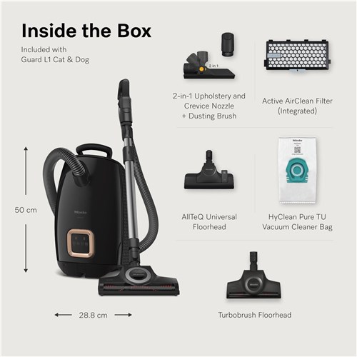 Miele Guard L1 Cat & Dog Bagged Vacuum Cleaner (Obsidian Black)