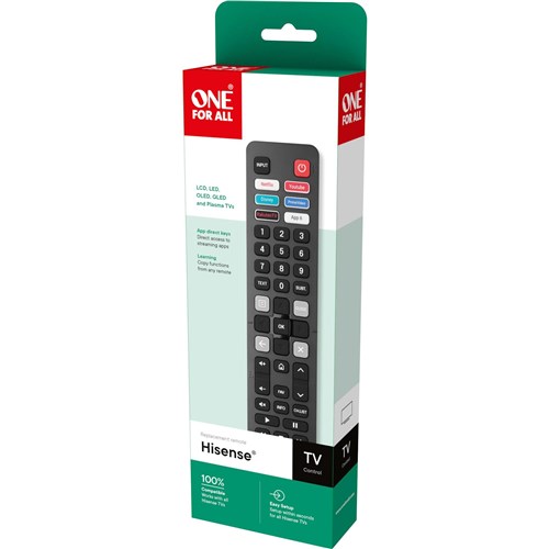 One For All Hisense TV Replacement Remote