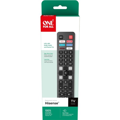 One For All Hisense TV Replacement Remote