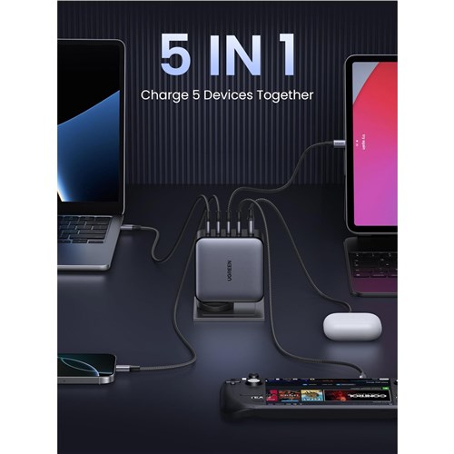 UGREEN Nexode 100W 5-Port GaN Fast Charger (Grey)