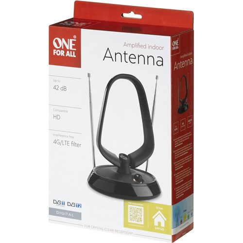 One For All 42dB Gain Amplified Indoor Antenna