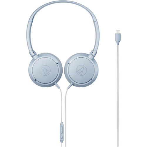 Audio-Technica ATH-S120 USB-C On-Ear Headphones (Blue-grey)